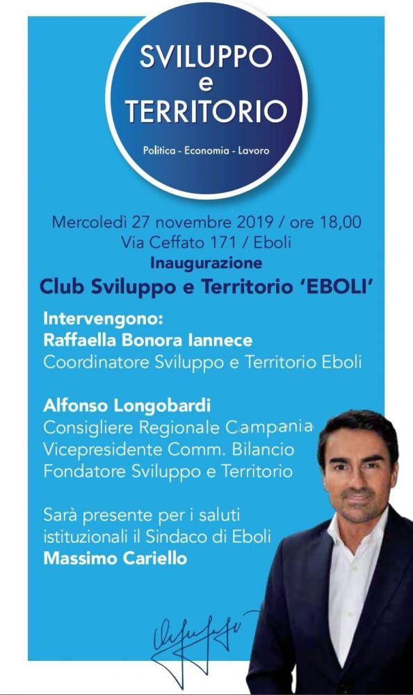 "SVILUPPO E TERRITORIO" ARRIVA A EBOLI