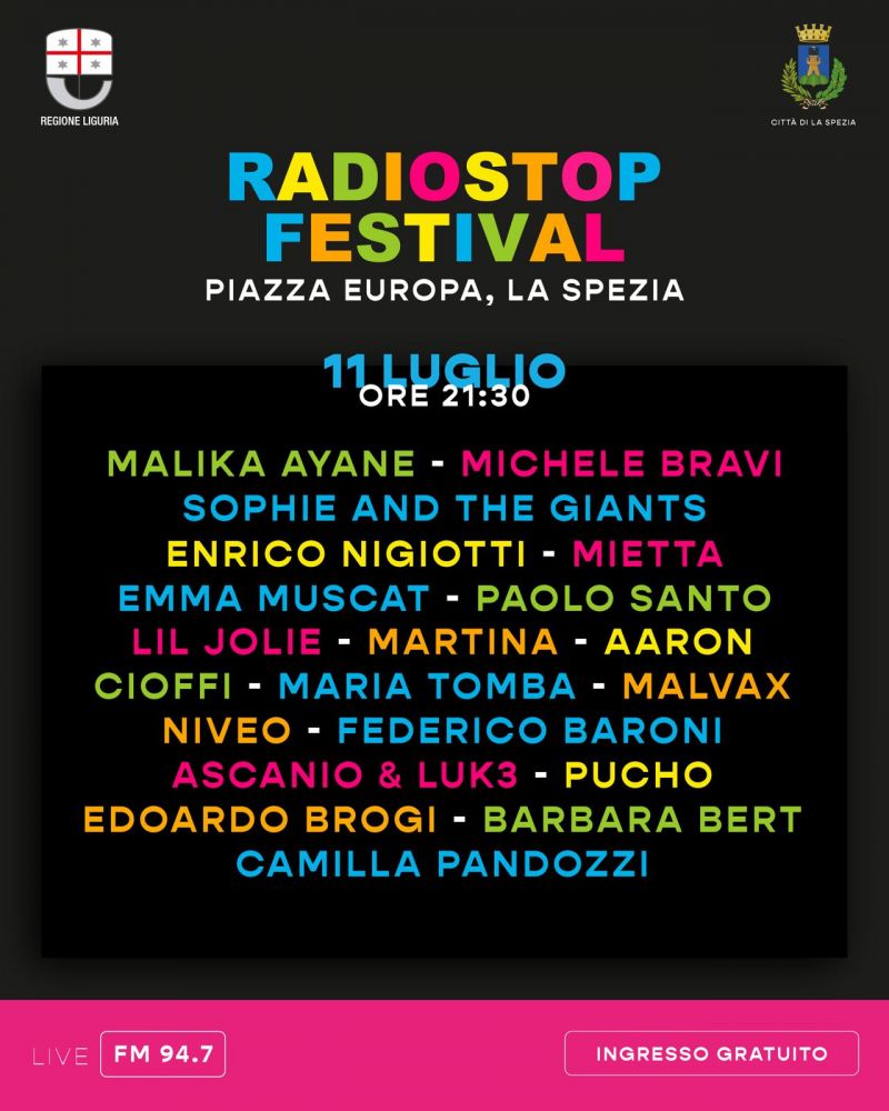 RADIOSTOP FESTIVAL - MUSICA POP A LA SPEZIA.