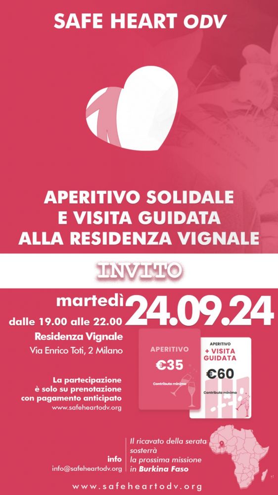 SAFE HEART ODV - APERITIVO SOLIDALE