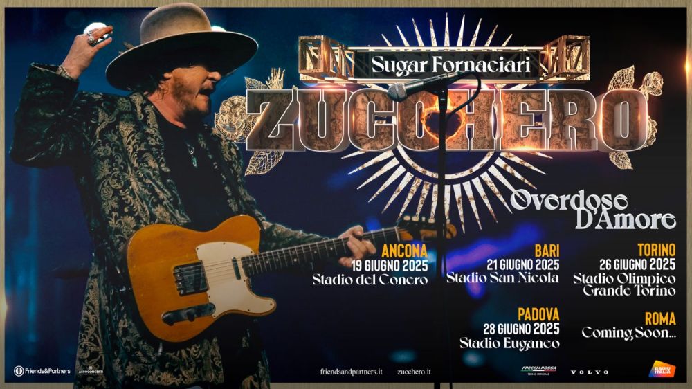 Zucchero, tour 2025 negli stadi 